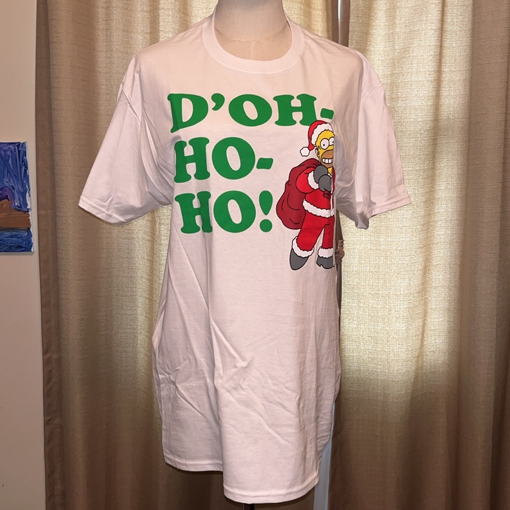 The Simpsons Homer Simpson Christmas Short Sleeve Shirt Mens Medium